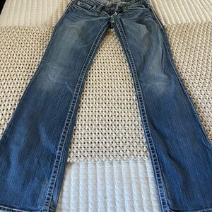 Big Star Casey K Blue Low Rise Flare Women's Jeans